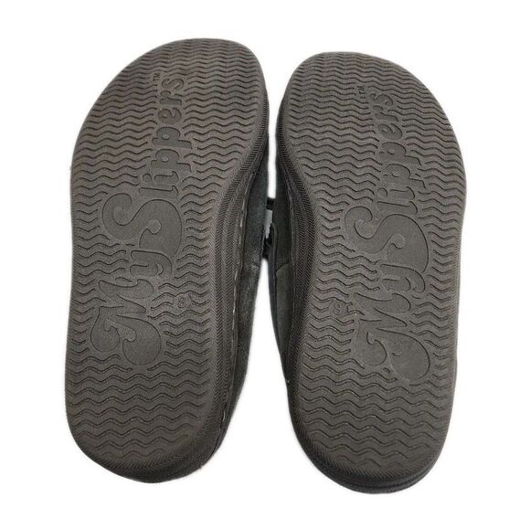 My Slippers Men's Slippers Moccasin Size 8 Gray Faux Fur Lined Suede Leather - Picture 8 of 8